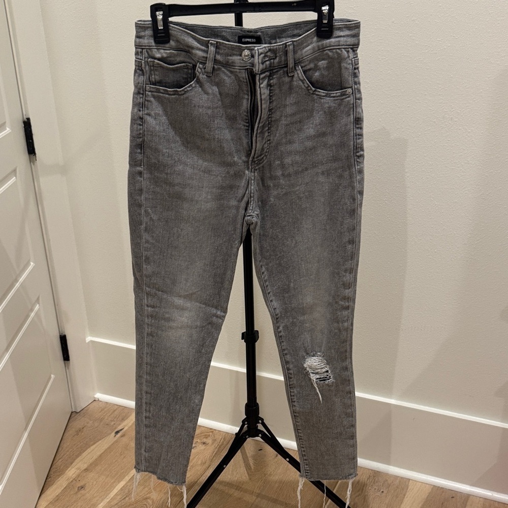 Express Light Gray Denim
